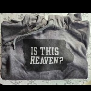 'Is This Heaven?' Graphic Hoodie - Gray - Size S